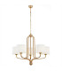 Maranello Multi Arm Pendant Ceiling 5 Light White Old Gold-1