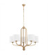 Maranello Multi Arm Pendant Ceiling 5 Light White Old Gold-2