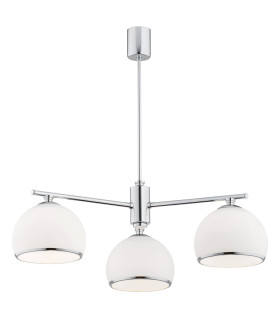 Marbella Multi Arm Pendant Ceiling 3 Light Opal Matt Chrome-1