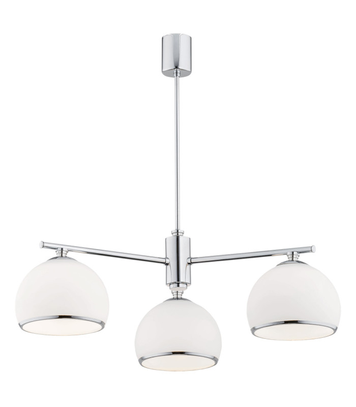 Marbella Multi Arm Pendant Ceiling 3 Light Opal Matt Chrome-1