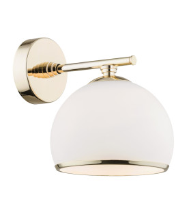 Marbella Dome Wall Lamp Opal Matt Brass Steel-1