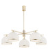 Marbella Multi Arm Pendant Ceiling 5 Light Opal Matt Brass Steel-1