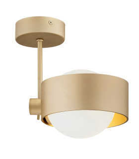 Massimo Plus Outdoor Globe Ceiling Light Opal Matt Gold IP44-1