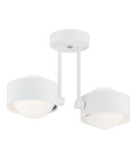 Massimo Plus Globe Ceiling 2 Light Opal Matt White Structure IP44-1