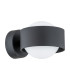 Massimo Plus Outdoor Globe Wall Lamp Opal Matt Black Structure IP44-1