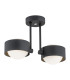 Massimo Plus Globe Ceiling 2 Light Opal Matt Black Structure IP44-1