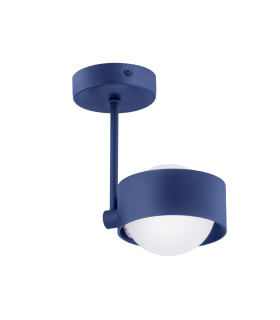 Massimo Plus Outdoor Globe Ceiling Light Opal Matt Navy Blue Structure IP44-1