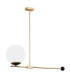 Megan Globe Ceiling Light Opal Matt Brushed Brass Black-1