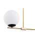 Megan Globe Ceiling Light Opal Matt Brushed Brass Black-2