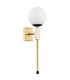 Megan Wall Lamp Opal Matt Brushed Brass Black-2