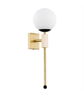 Megan Wall Lamp Opal Matt Brushed Brass Black-2