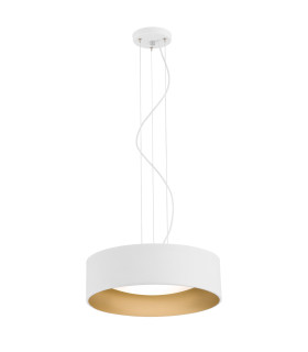 Mohito Cylindrical Pendant Ceiling 3 Light White Structure Outside Gold Inside-1