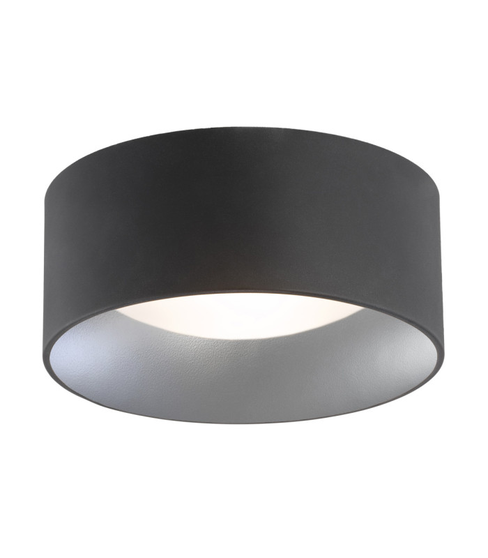 Mohito Flush Ceiling 2 Light Black Structure Outside Silver Inside-1
