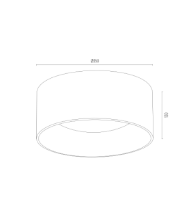 Mohito Flush Ceiling 2 Light Black Structure Outside Silver Inside-2