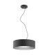 Mohito Cylindrical Pendant Ceiling 3 Light Black Structure Outside Silver Inside-1