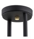 Moritz Globe Ceiling 4 Light Opal Matt Black Structure Brass Elements-3