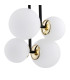 Moritz Globe Ceiling 4 Light Opal Matt Black Structure Brass Elements-4