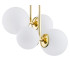 Moritz Globe Ceiling 4 Light Opal Matt Brass Steel-3