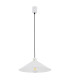 Nashville Dome Pendant Ceiling Light White Structure Brass Elements-2
