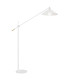 Nashville Arc Floor Lamp White Structure Brass Elements-1