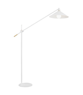 Nashville Arc Floor Lamp White Structure Brass Elements-1