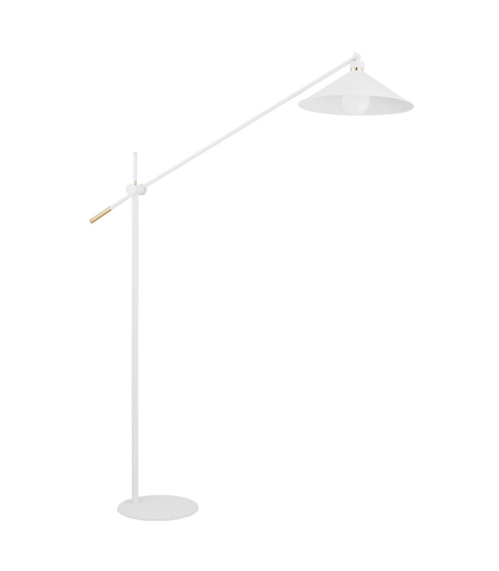 Nashville Arc Floor Lamp White Structure Brass Elements-2