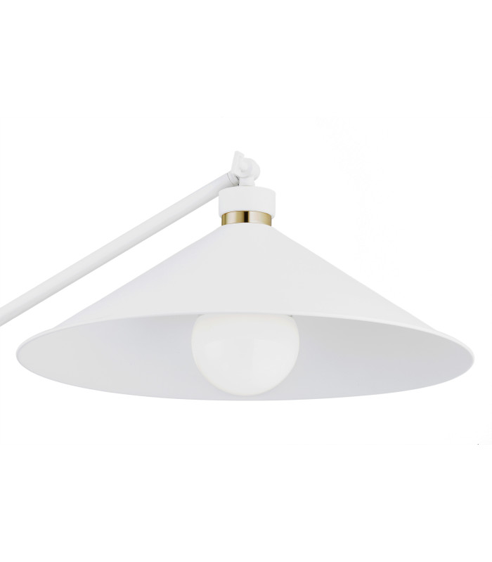 Nashville Arc Floor Lamp White Structure Brass Elements-3