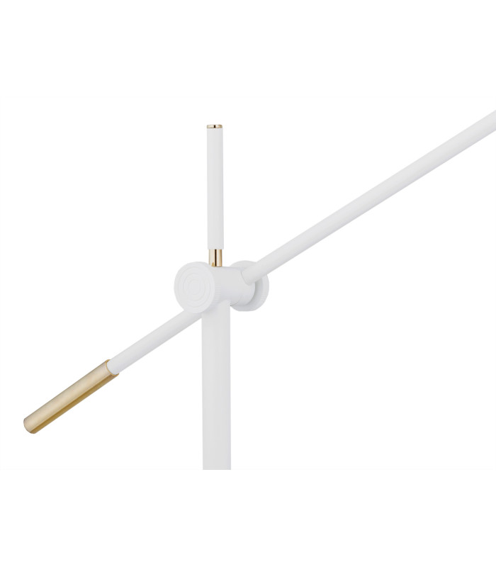 Nashville Arc Floor Lamp White Structure Brass Elements-4