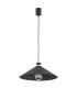 Nashville Dome Pendant Ceiling Light Black Structure Brass Elements-2