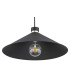 Nashville Dome Pendant Ceiling Light Black Structure Brass Elements-3