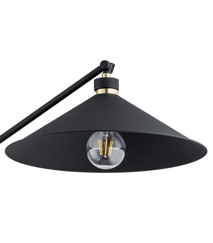 Nashville Arc Floor Lamp Black Structure Brass Elements-3