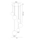 Optica Cluster Pendant Ceiling 6 Light Lister Graphite Chrome-2