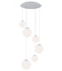 Optica Cluster Pendant Ceiling 6 Light Opal Chrome-1