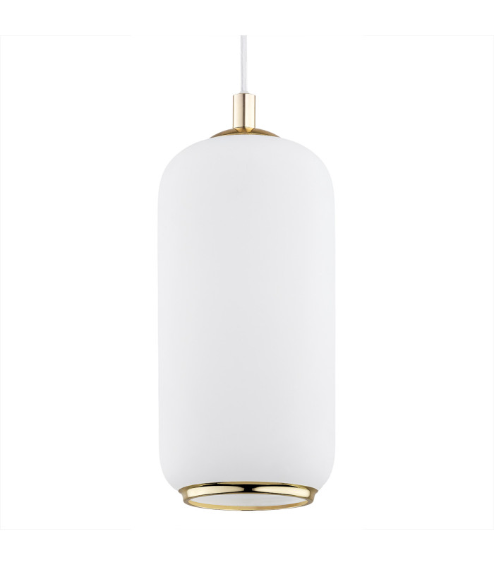 Pallado Slim Pendant Ceiling Light Opal Matt Brass Steel-3