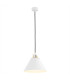 Orte Dome Pendant Ceiling Light White Structure Brass Elements-1