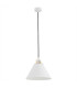 Orte Dome Pendant Ceiling Light White Structure Brass Elements-2