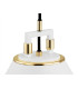 Orte Dome Pendant Ceiling Light White Structure Brass Elements-4