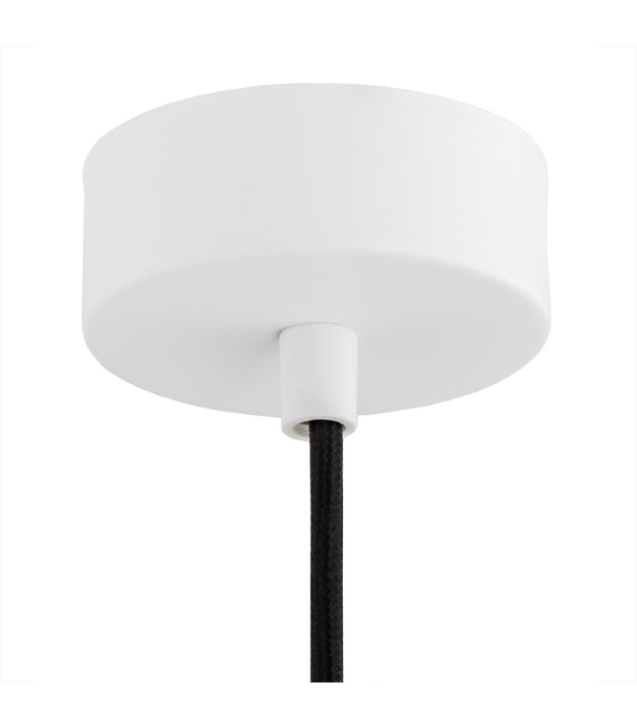 Orte Dome Pendant Ceiling Light White Structure Brass Elements-5