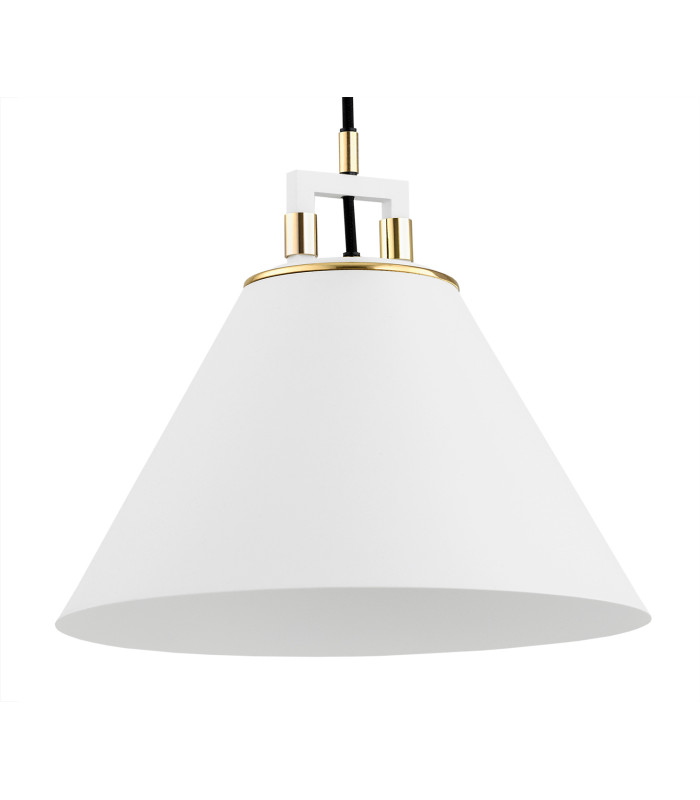 Orte Bar Pendant Ceiling 3 Light White Structure Brass Elements-4