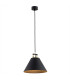Orte Dome Pendant Ceiling Light Black Structure Brass Elements-1