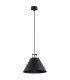 Orte Dome Pendant Ceiling Light Black Structure Brass Elements-2