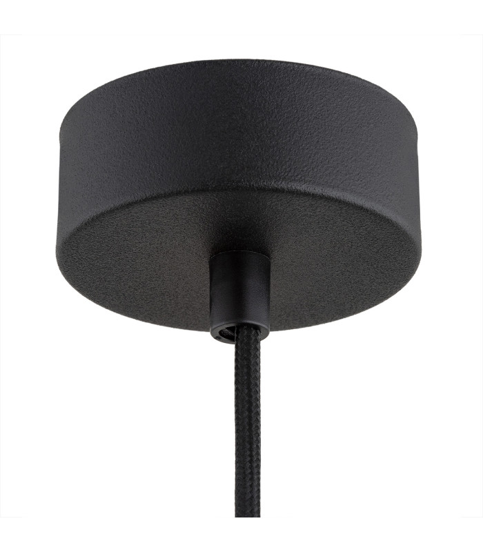 Orte Dome Pendant Ceiling Light Black Structure Brass Elements-5
