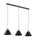 Orte Bar Pendant Ceiling 3 Light Black Structure Brass Elements-2