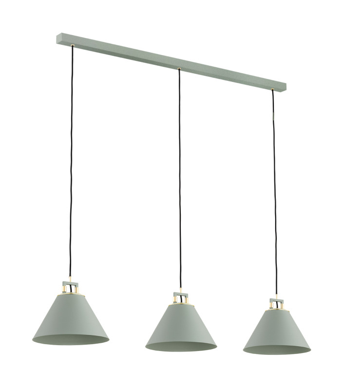 Orte Bar Pendant Ceiling 3 Light Siege Structure Brass Elements-2