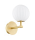 Paloma Right Angle Wall Lamp Opal Matt (Fluted) Brushed Brass-4