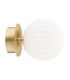 Paloma Wall Lamp Opal Matt (Fluted) Brushed Brass-1