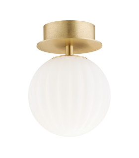 Paloma Wall Lamp Opal Matt (Fluted) Brushed Brass-2