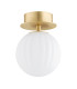 Paloma Wall Lamp Opal Matt (Fluted) Brushed Brass-4