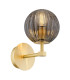 Paloma 12cm Wall Lamp Smoky (Fluted) Brushed Brass-1