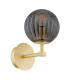 Paloma 12cm Wall Lamp Smoky (Fluted) Brushed Brass-4